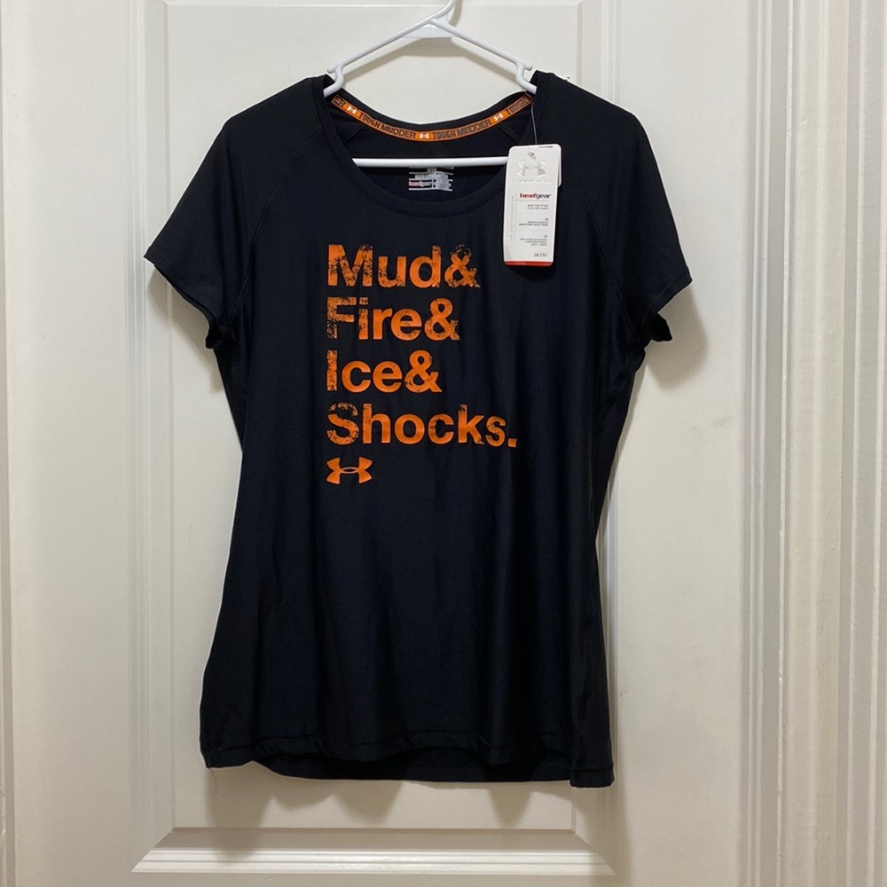 Women’s Under Armor Tough Mudder fitted large shirt NWT